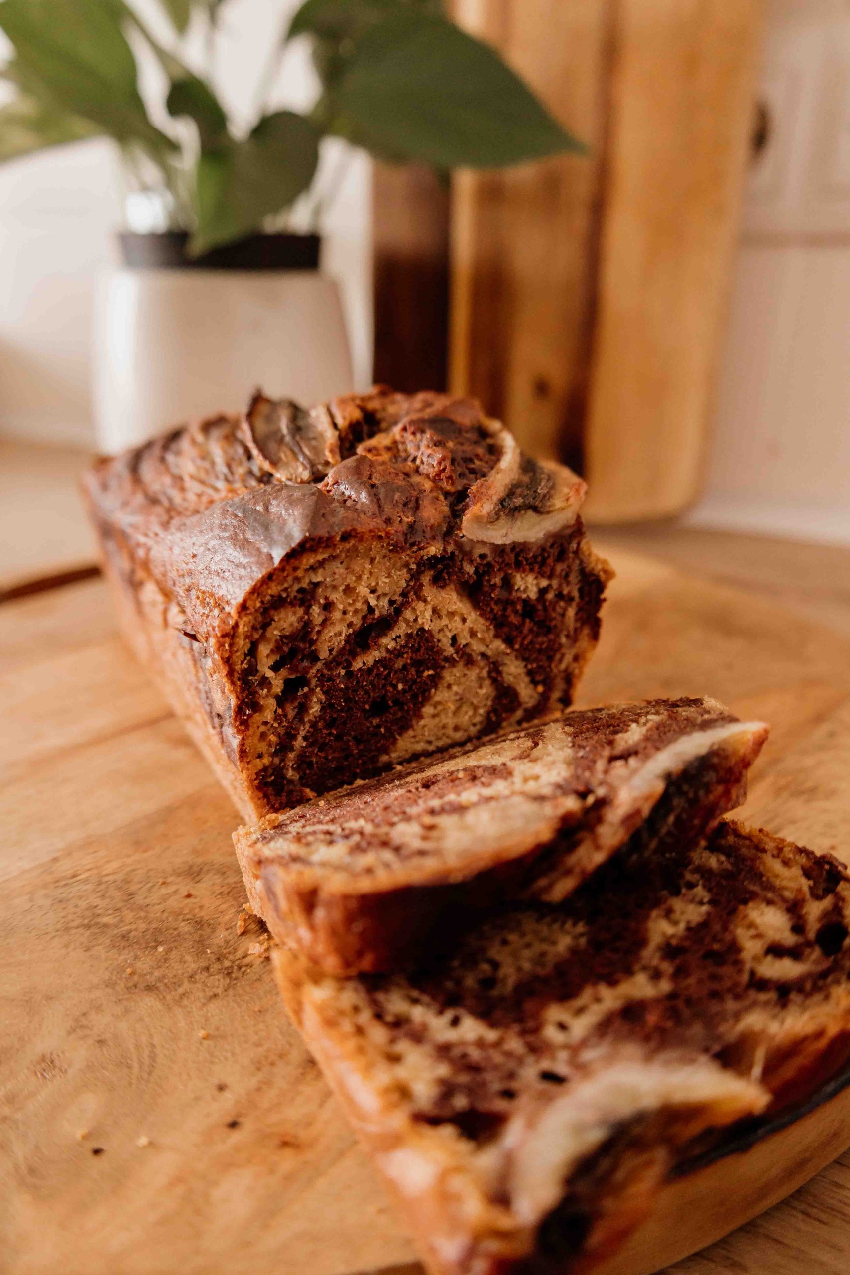 Banana bread marmolado